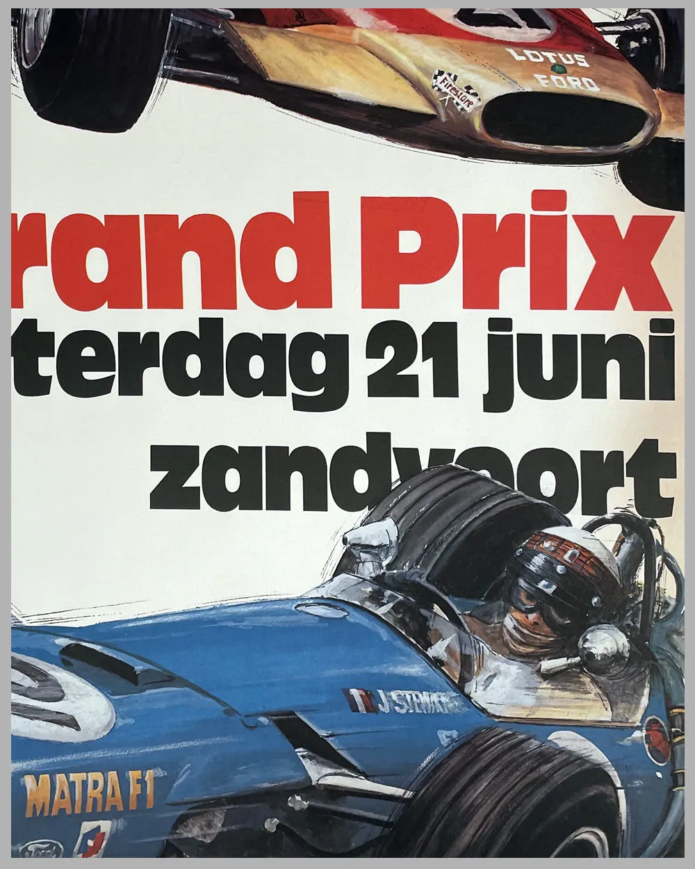 1970 Grand Prix of Zandvoort official event poster for the Dutch Grand Prix