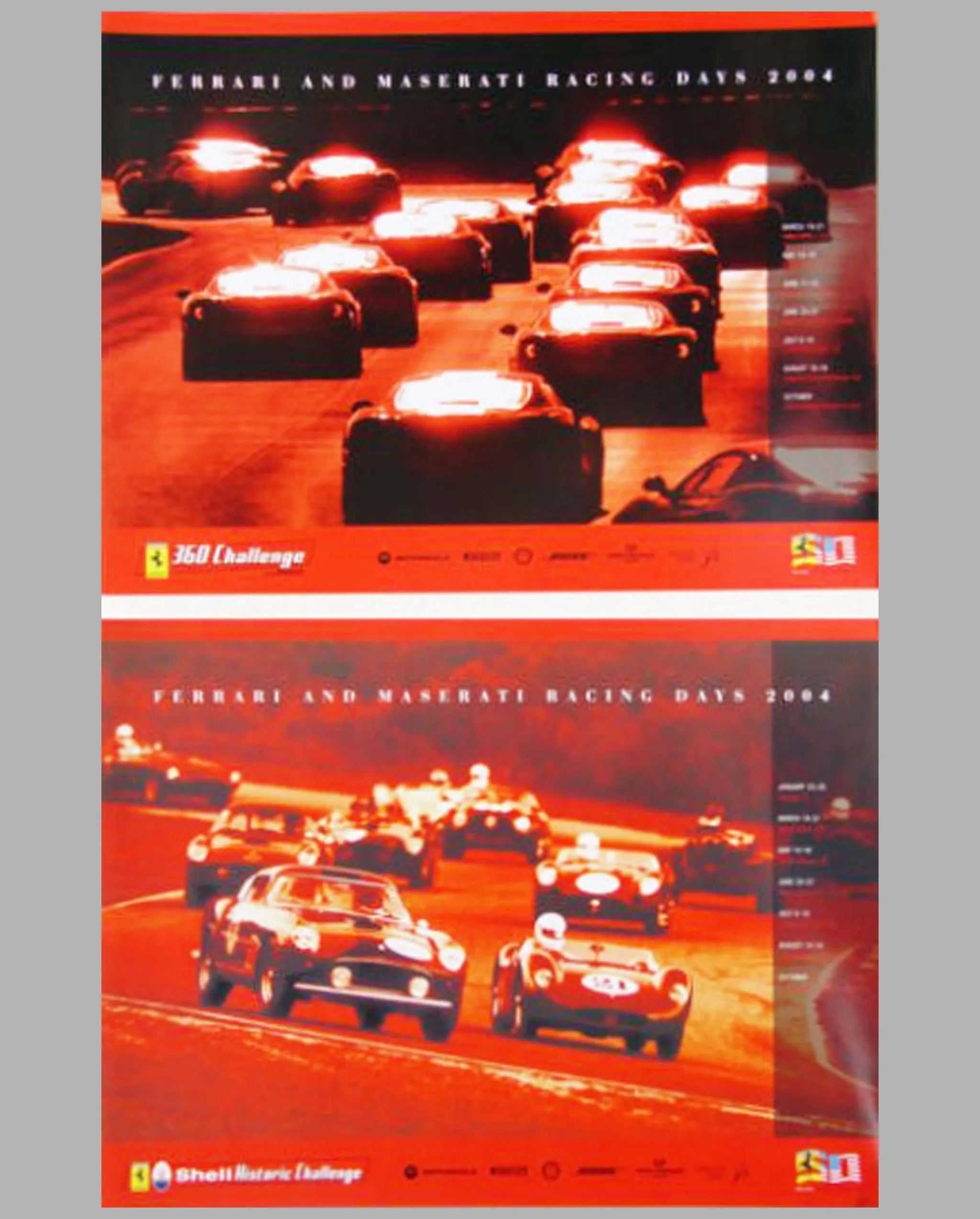 2004 Ferrari & Maserati Racing Days official event posters - lot of 2