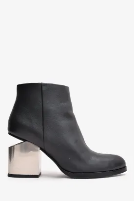 Alexander Wang Black Leather Gabi Ankle Boots Size 37.5