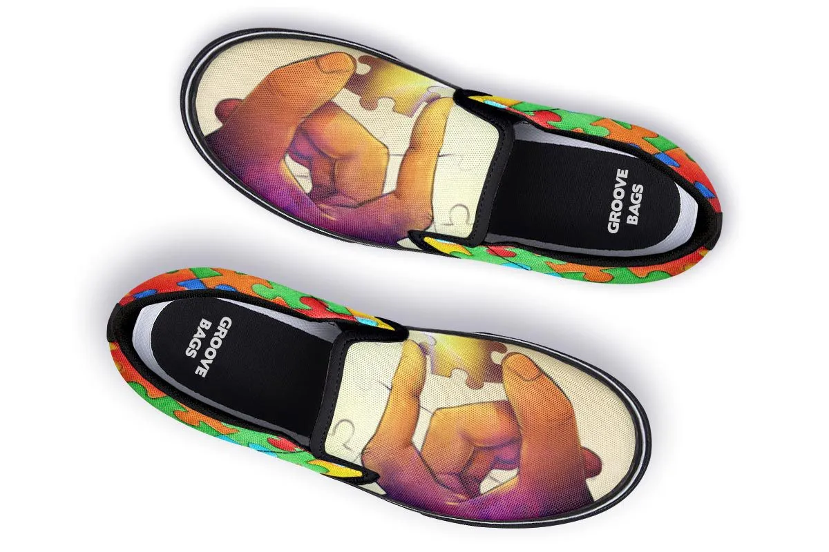 Artistic Autism Awareness Slip-On Shoes