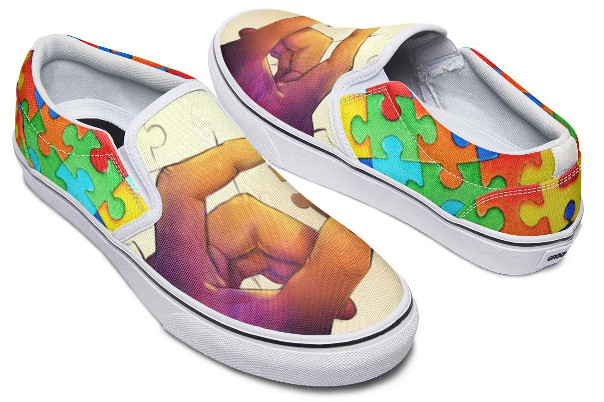 Artistic Autism Awareness Slip-On Shoes