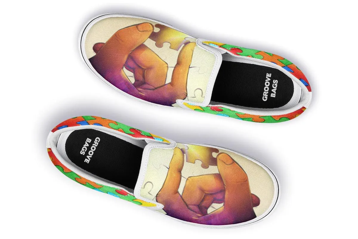 Artistic Autism Awareness Slip-On Shoes