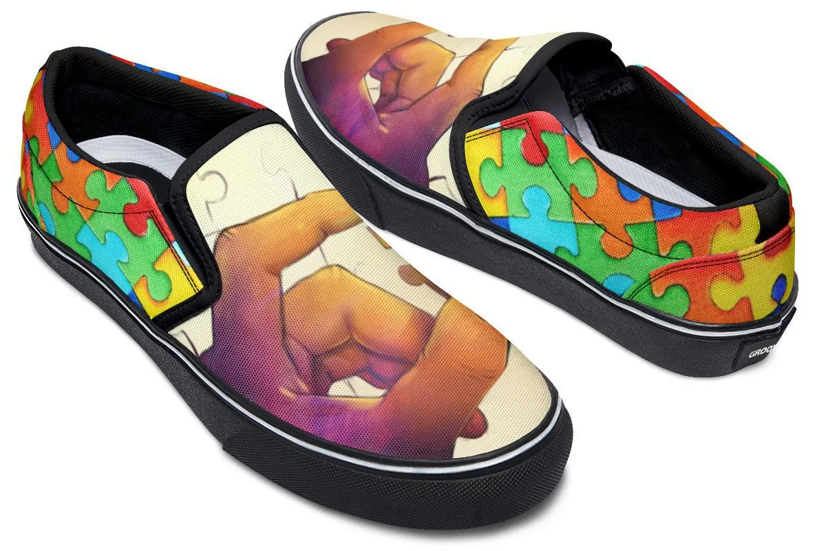 Artistic Autism Awareness Slip-On Shoes