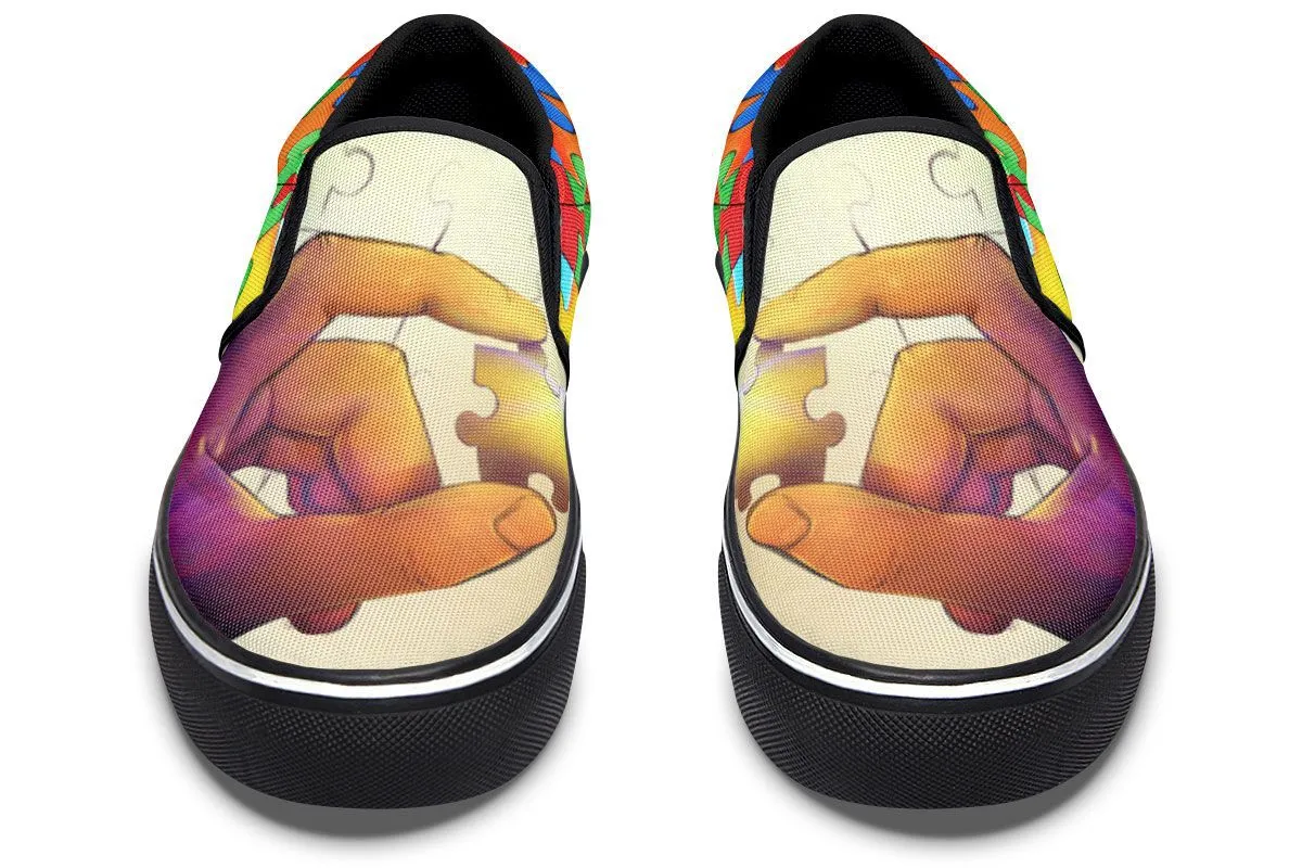 Artistic Autism Awareness Slip-On Shoes