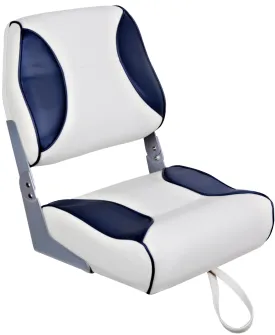 Axis Deluxe Folding Hi Back Seat Ivory White / Dark Blue