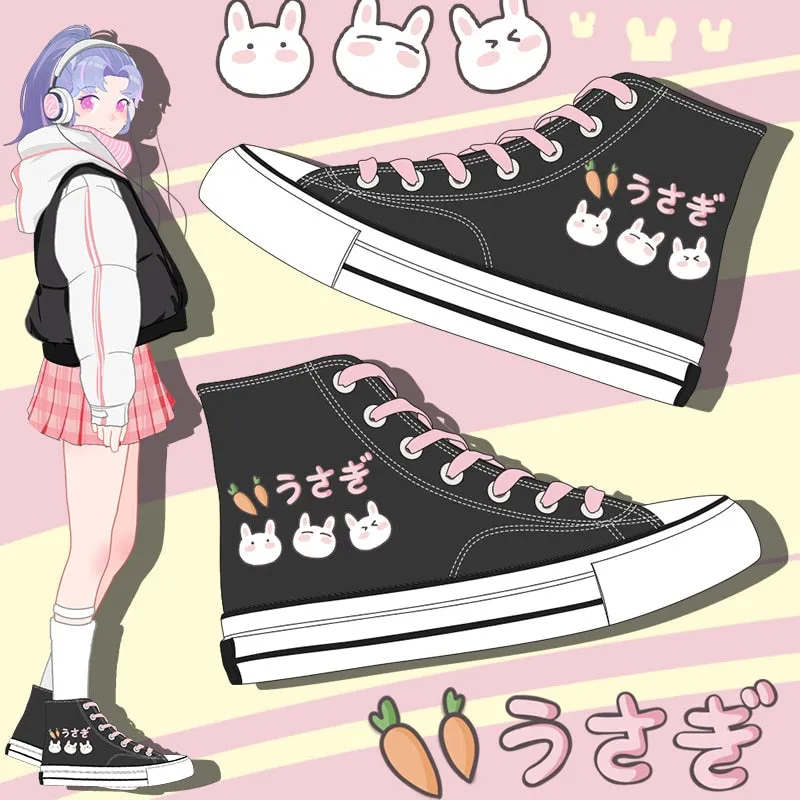 Bunny Charm Canvas Hi Top Shoe Sneaker