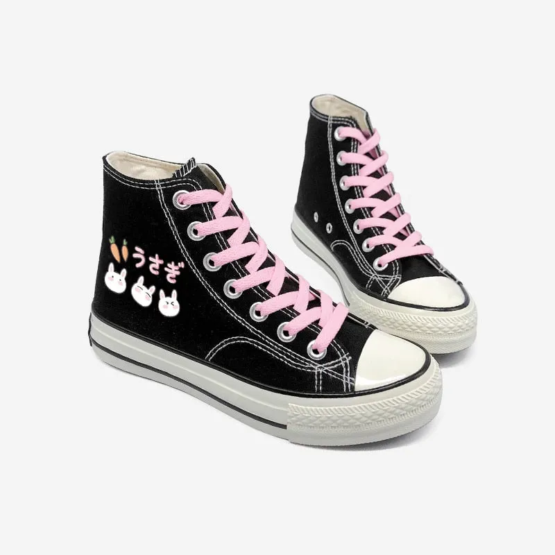 Bunny Charm Canvas Hi Top Shoe Sneaker