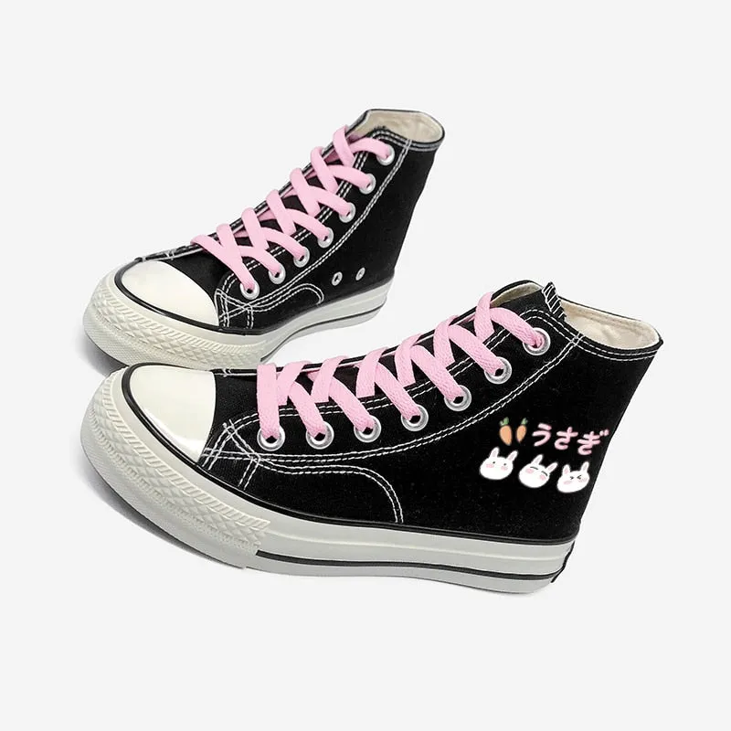 Bunny Charm Canvas Hi Top Shoe Sneaker