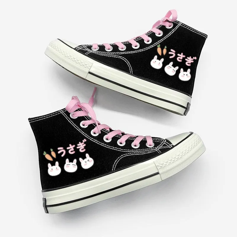 Bunny Charm Canvas Hi Top Shoe Sneaker