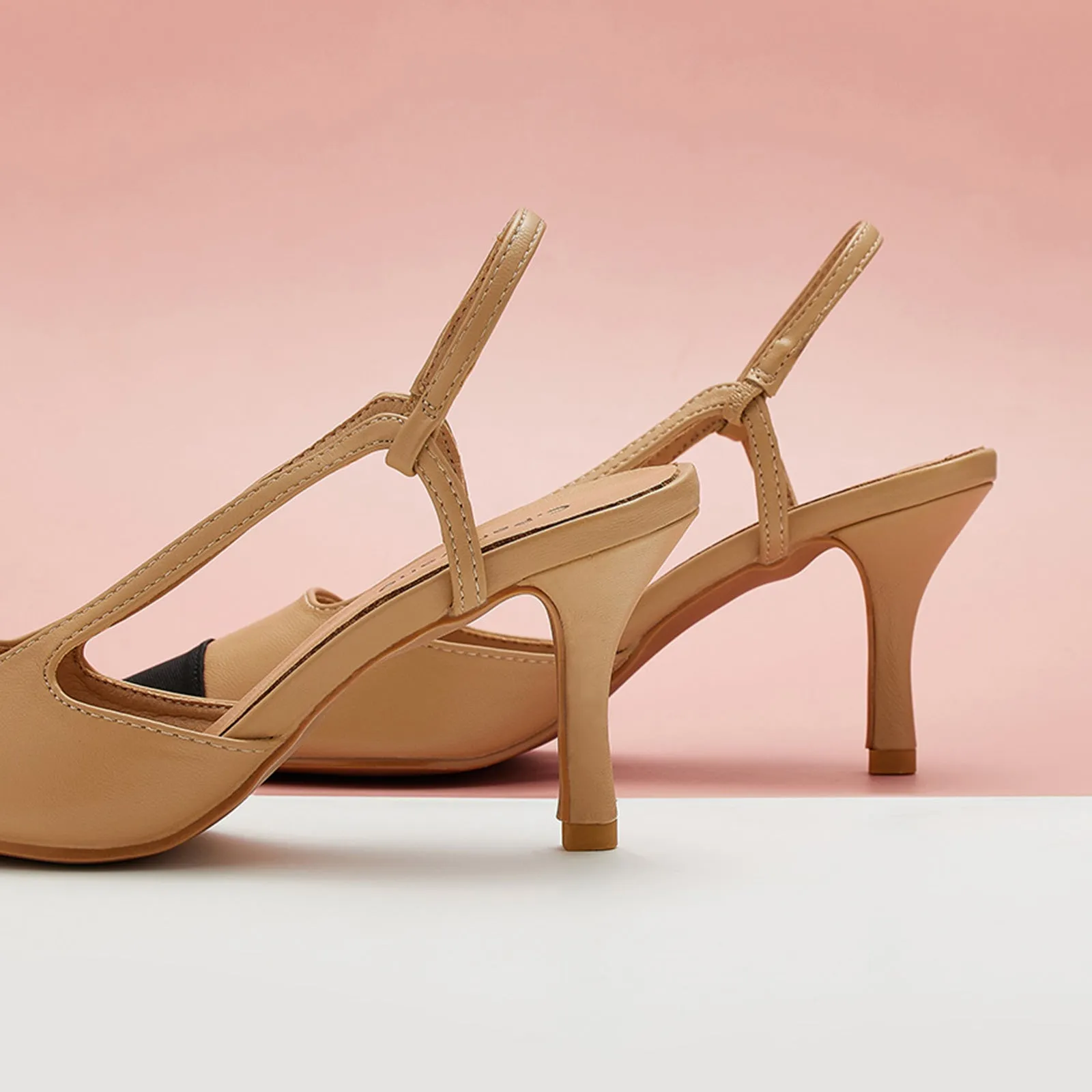 Cap-Toe Slingback Pumps (Helen)