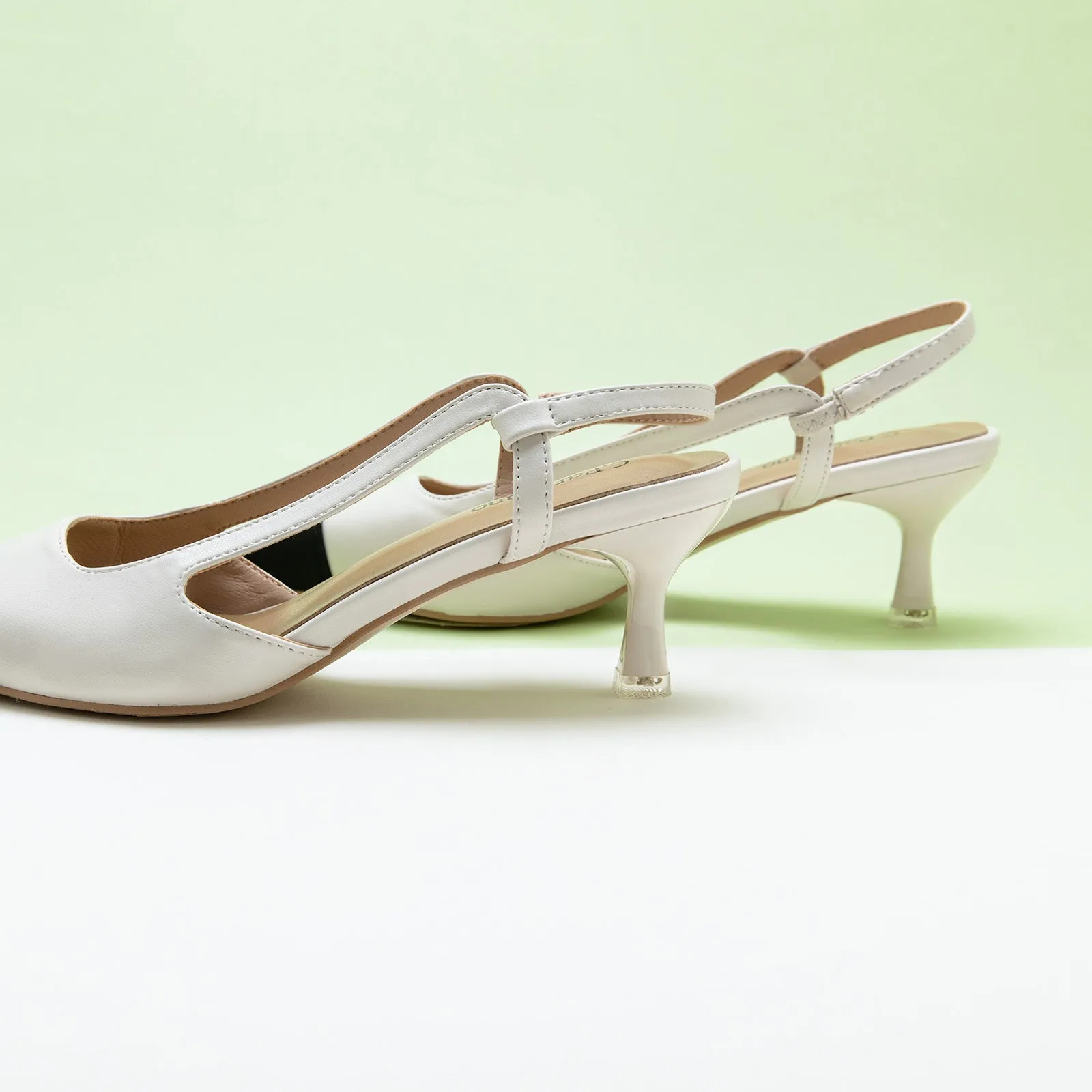 Cap-Toe Slingback Pumps (Helen)