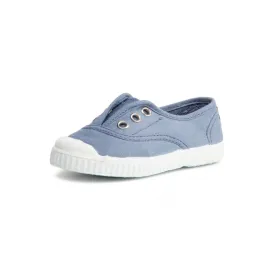 Cienta Kids Canvas Slip On Sneakers Ciel Delav