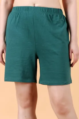 Cotton Solid Slip On Shorts