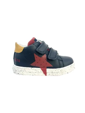 Falcotto Navy Double Velcro Sneaker with Star - Salazar