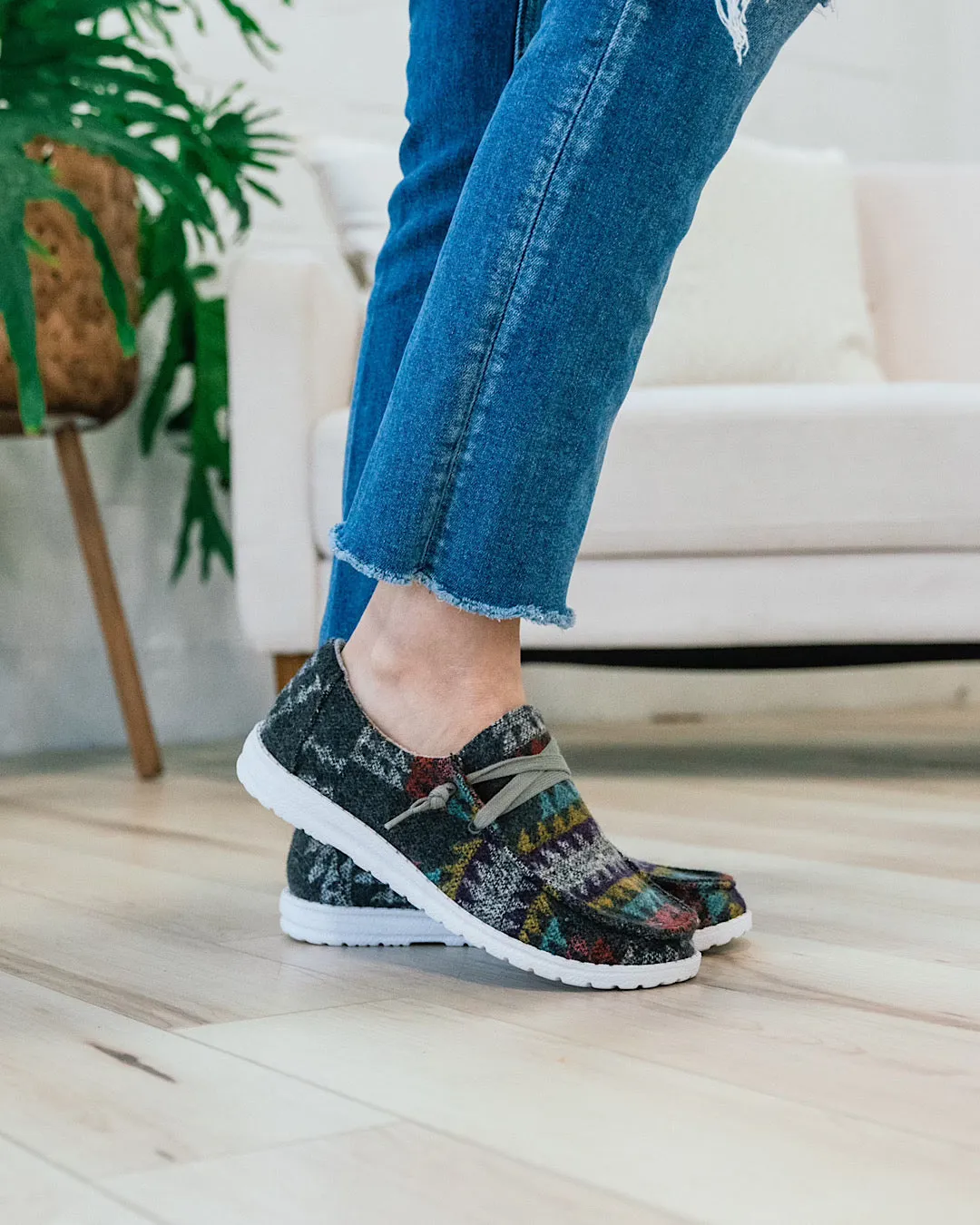 Gypsy Jazz Aaliyah Slip On Sneakers - Gray Multi FINAL SALE