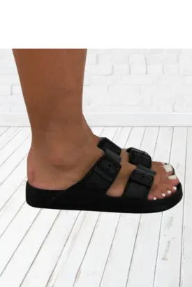 Human Ripe Sandals Slides - Black