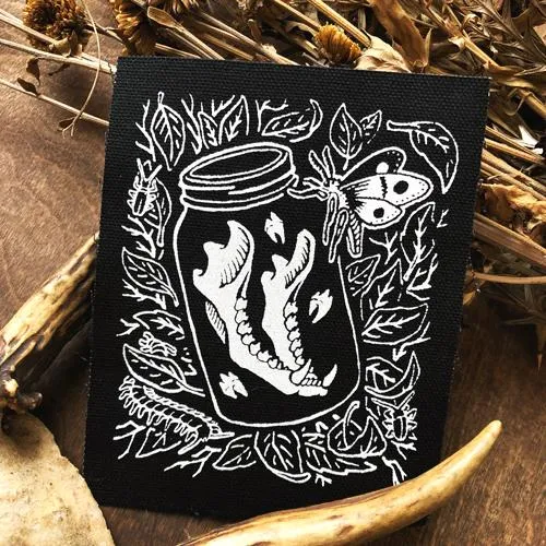 Jaw Bone in Jar · Canvas Patch