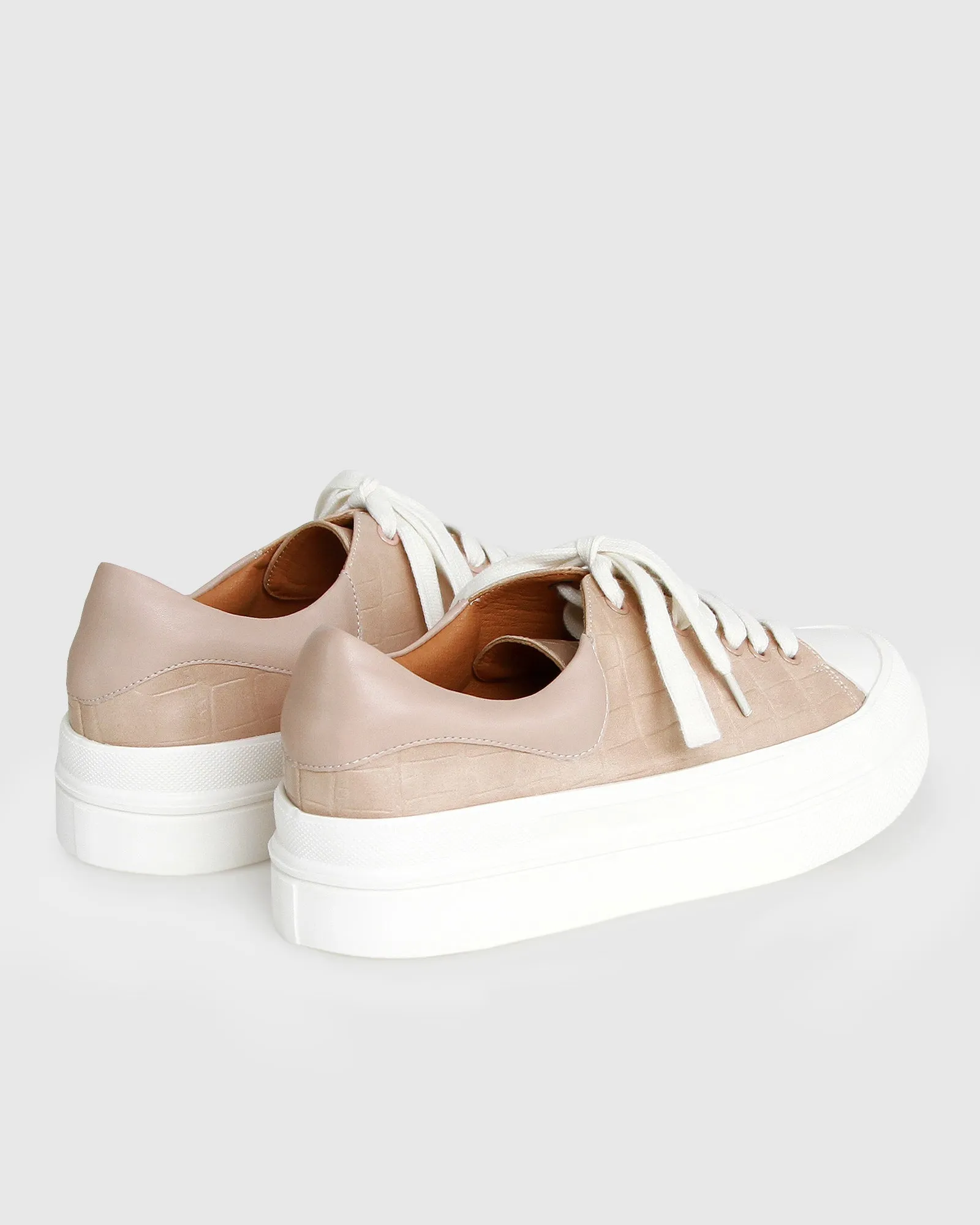 Just A Dream Croc Leather Sneaker - Blush