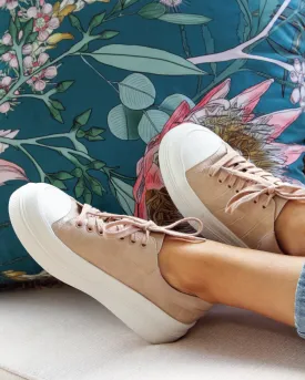 Just A Dream Croc Leather Sneaker - Blush