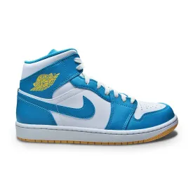 Mens Nike Air Jordan 1 Mid - DQ8426 400 - Aquatone Celestial Gold White