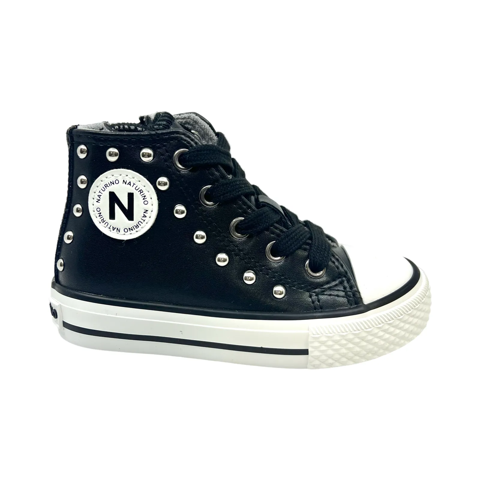 Naturino Back Laced Hi Top Sneaker with Studs - Ylfas