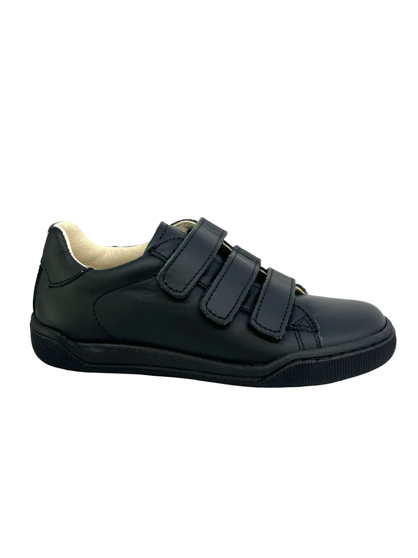 Naturino Black Triple Velcro Sneaker - Gempe