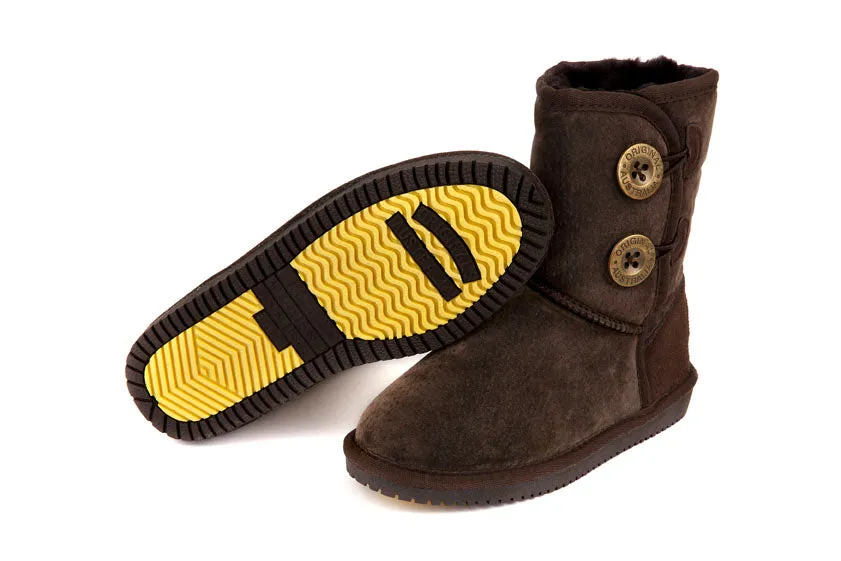 Original UGG Australia Two Button Short Chocolate Boots