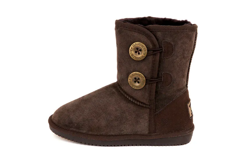 Original UGG Australia Two Button Short Chocolate Boots