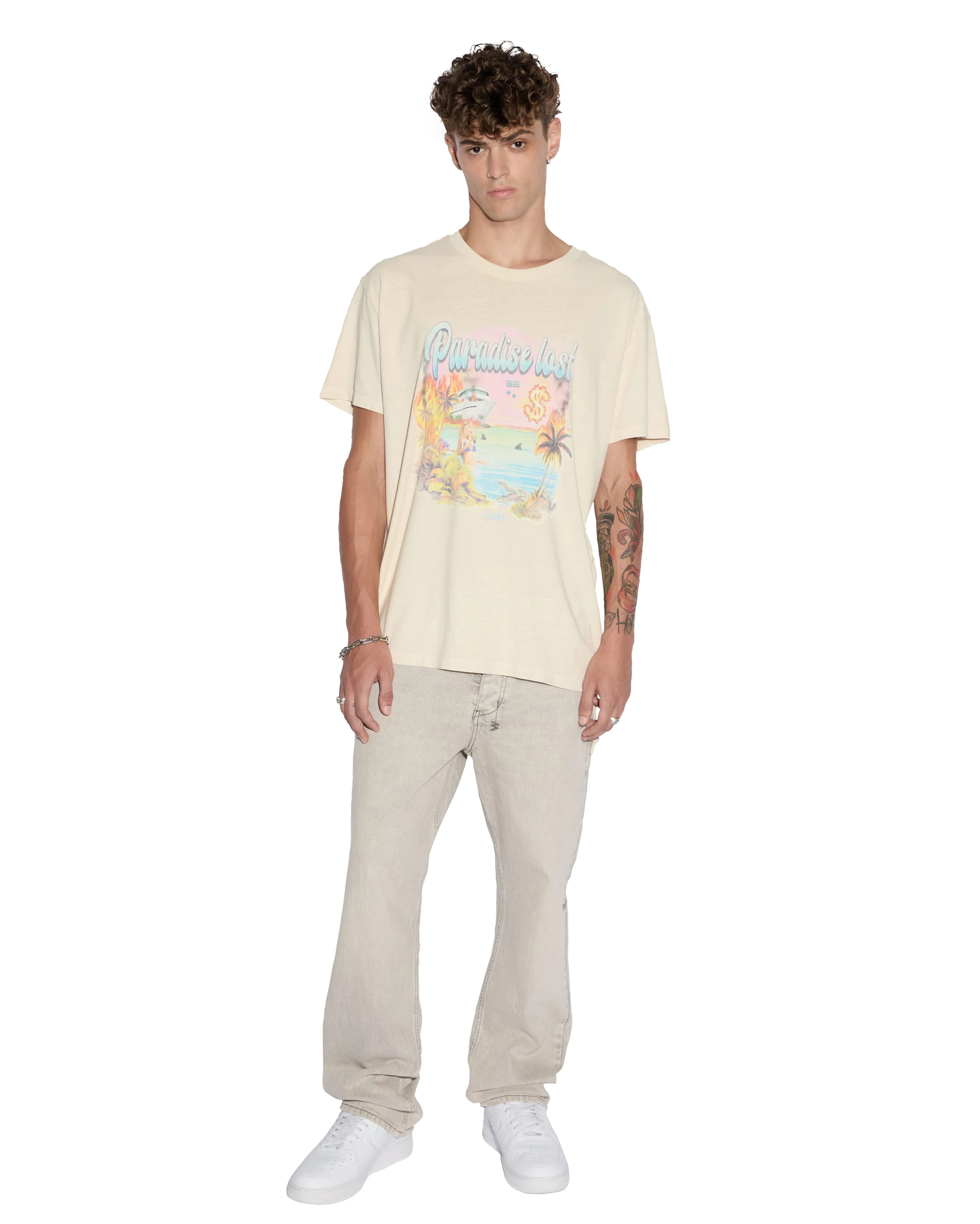 PARADISE BIGGIE SS TEE DUSTY DESERT