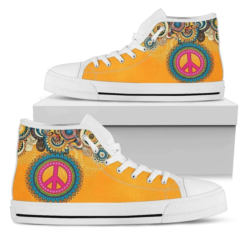 Peace Vibrations High Top (White Soles)