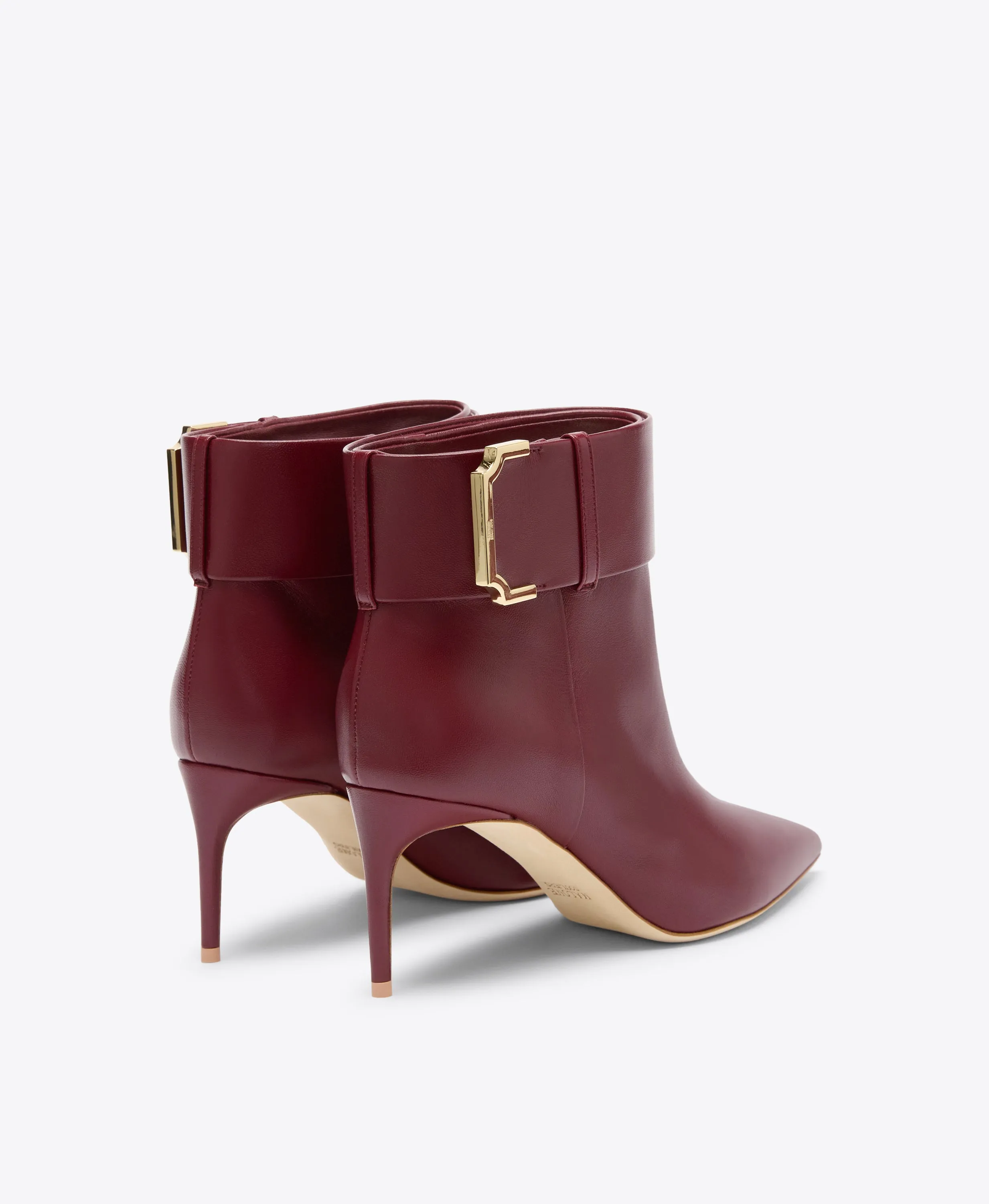 Rossella 70 Red Leather Ankle Boots