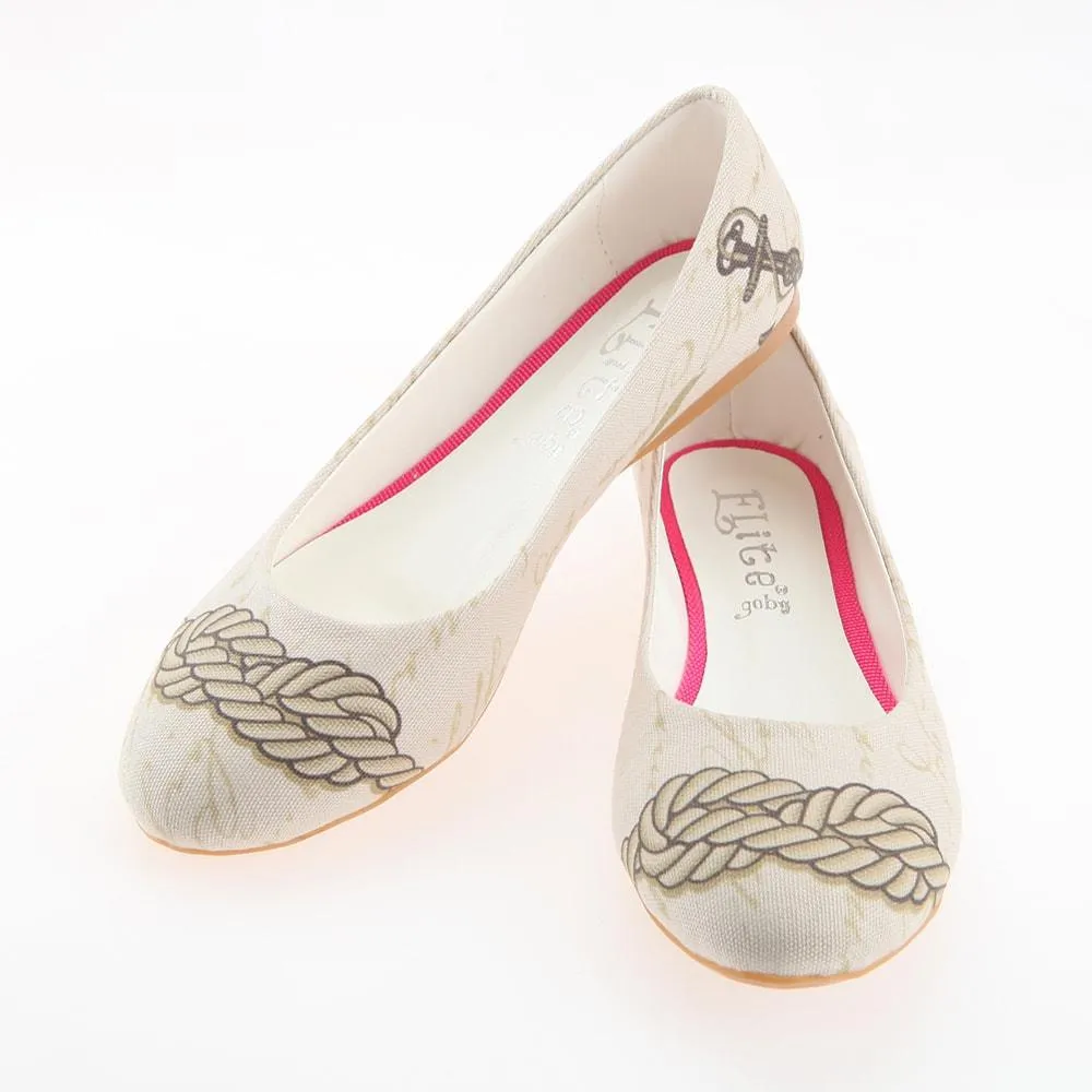 Sailor Rope Ballerinas Shoes 1106