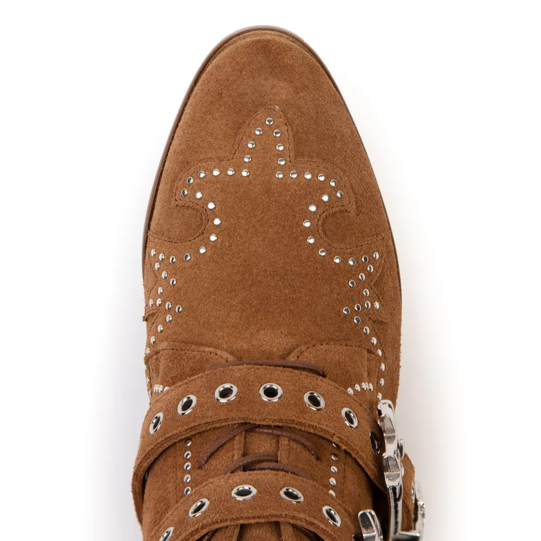 Starlight: Tan Suede Ankle Boots