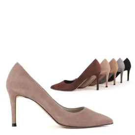 *UK size 2.5 - ROSE AVENUE `20 - taupe, 6cm heels