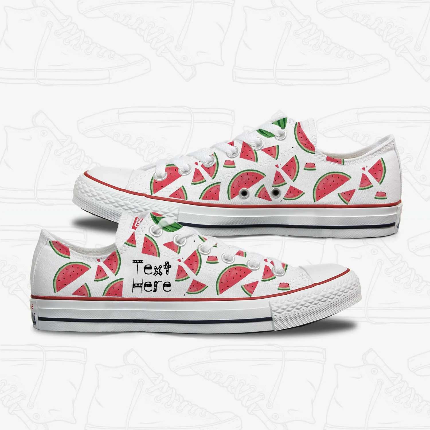 Watermelon Custom Adult Converse Chuck Taylor