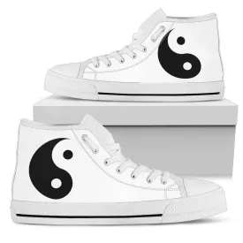 Yin Yang Womens High Top Black